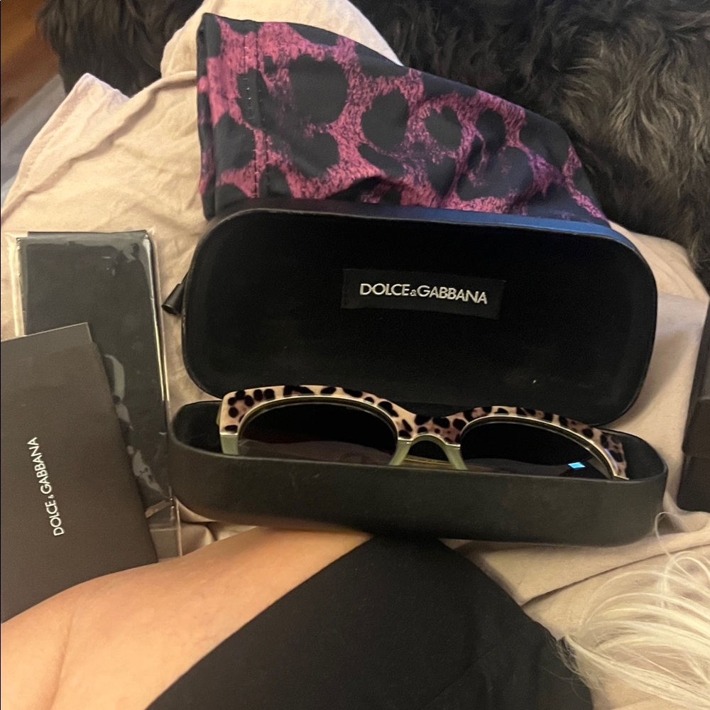 Dolce & Gabbana Black and Pink Sunglasses